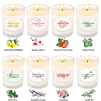 Los mejores  - YMing 8 Juegos Velas Aromáticas- Vidrio Mate- Cera de Soja Velas de aromaterapia Cera de Soja Alivio del estrés Regalos…